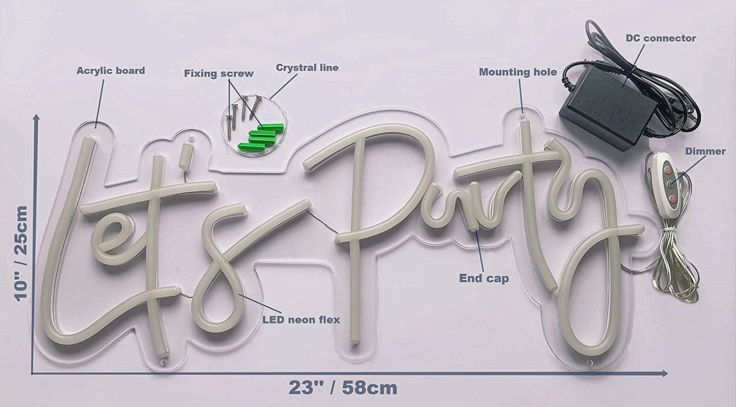Let's Party Neon Sign
