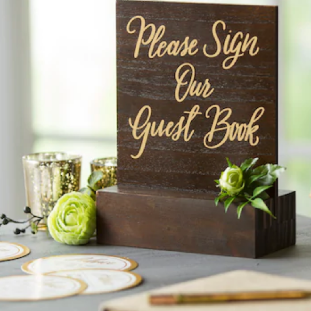 Please Sign Our Guest Book Stand