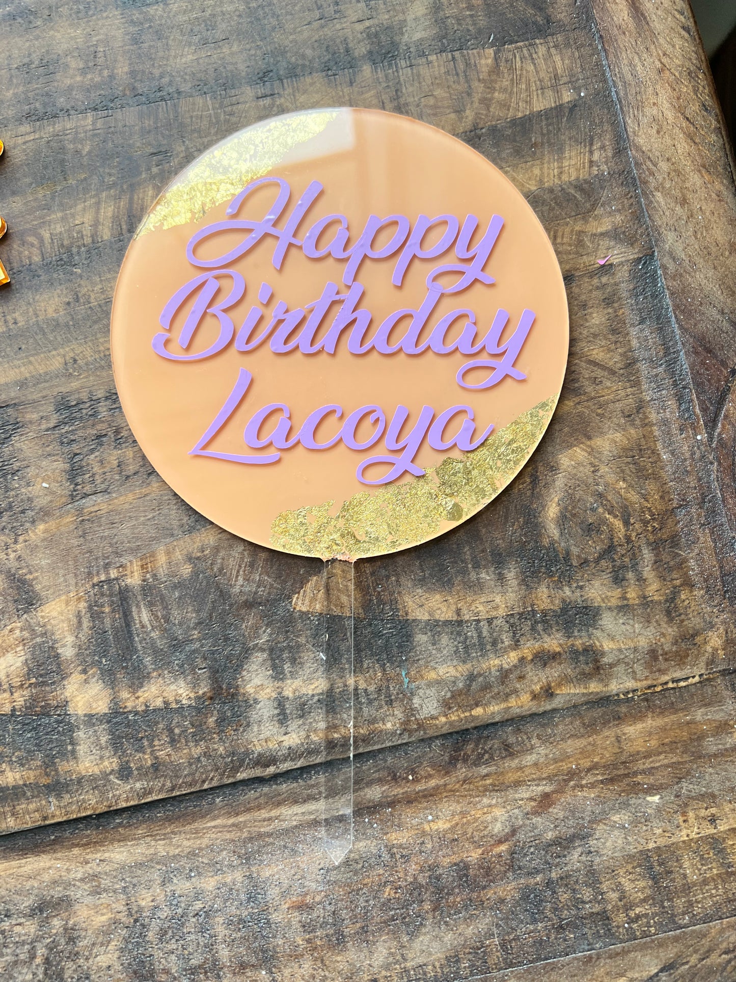 Custom Acrylic Circle Toppers
