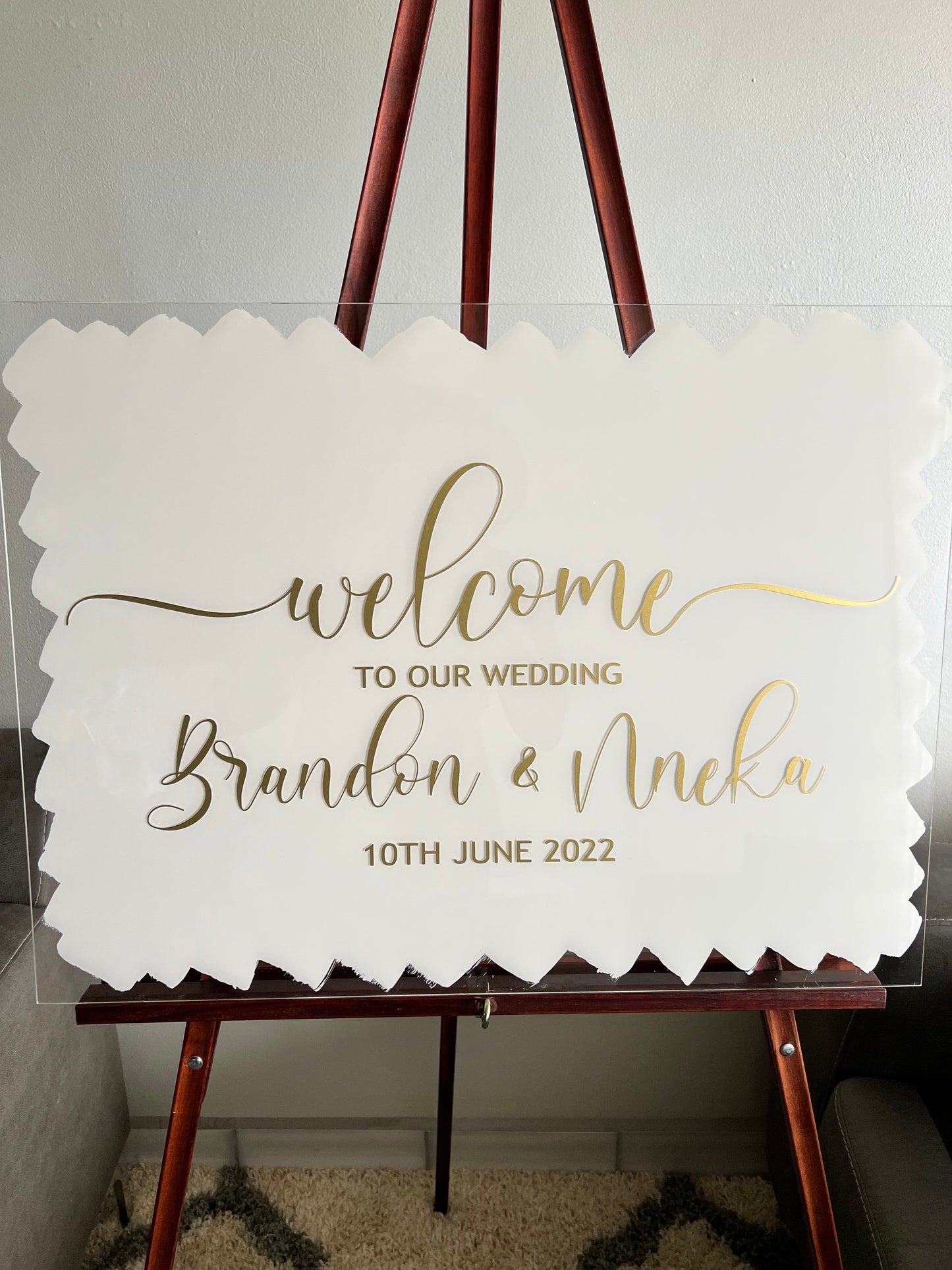 Custom Acrylic Welcome Sign